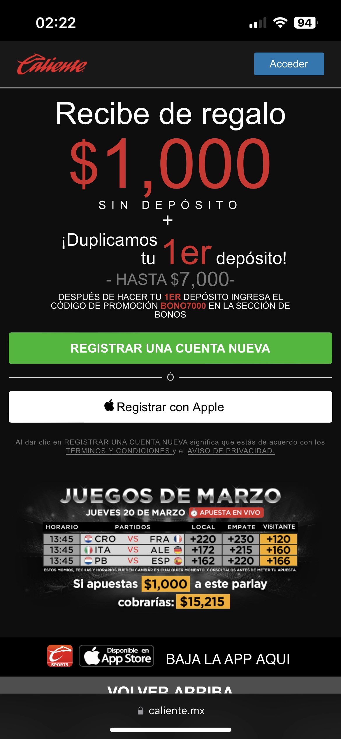 Caliente Casino Promotion